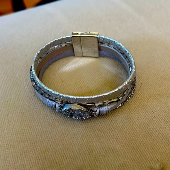 None Jewelry - Silver Diamanté Bracelet